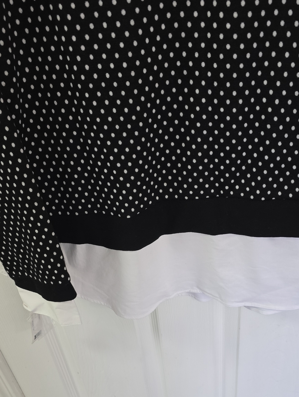 NWT Zac & Rachel Long Sleeve Polk Dot Sweater Faux Layer Shirt Size XL - Picture 8 of 16